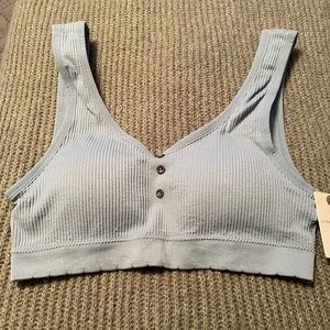 Lucky Brand bralette. Size M. Blue. NWT